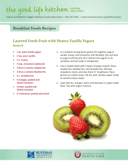 Breakfast Foods Recipes Layered Fresh Fruit with Honey