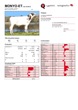 Swissgenetics International: Majoric Olympian MONYO-ET