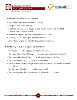 1. Underline the nouns in each sentence. &bull; Jane Adams opened Hull