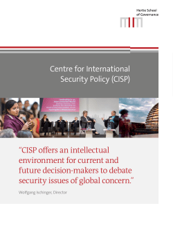 CISP flyer PDF 286 KB - Hertie School of Governance