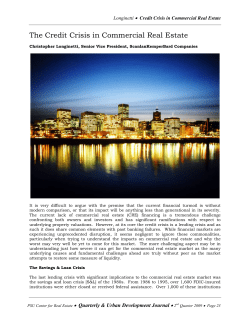 The Credit Crisis in Commercial Real Estate