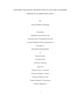 EXPLORING THE GENETIC ARCHITECTURE OF LATE