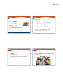 Making an Impact with Consumer Health Solutions - e