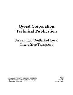 77389, Unbundled Dedicated Interoffice Transport