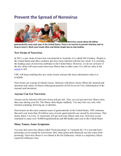 Prevent the Spread of Norovirus