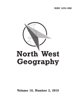 North West Geography - Manchester Geographical Society