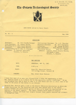 5 - Ontario Archaeological Society