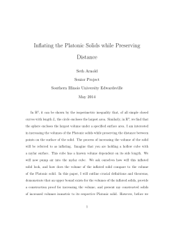 Inflating the Platonic Solids while Preserving Distance