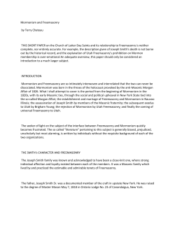 Mormonism and Freemasonry by Terry Chateau THIS SHORT