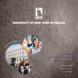 Psychology Program Brochure - University of New York in Prague