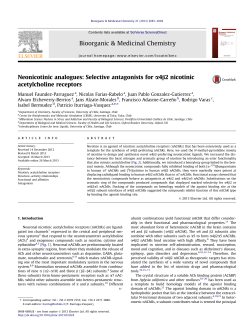 Neonicotinic analogues: Selective antagonists for &Icirc;&plusmn;4&Icirc;&sup2;2 nicotinic