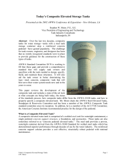 Today`s Composite Elevated Storage Tanks