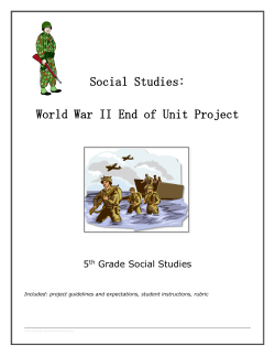 Social Studies: World War II End of Unit Project