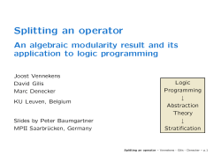 Splitting an operator
