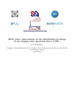 Hi-Fi voice: observations on the distribution of energy in the