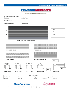 HeatSeal Jaw Data