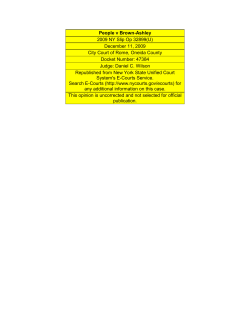 People v Brown-Ashley - New York State Unified Court System