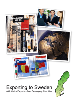 Exporting to Sweden