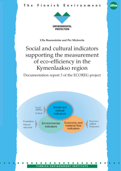 Social and cultural indicators supporting the measurement