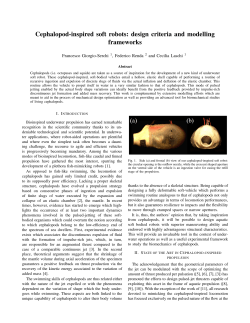 Cephalopod-inspired soft robots: design criteria and