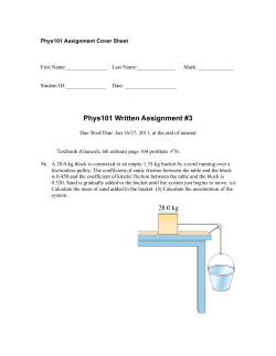 Phys101 Written Assignment #3