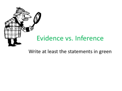 Inference and Evidence