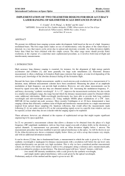 implementation of two telemeter designs for high accuracy laser