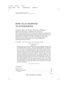 HOW CELLS RESPOND TO INTERFERONS