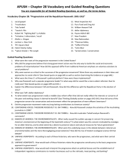APUSH &ndash; Chapter 28 Vocabulary and Guided Reading Questions
