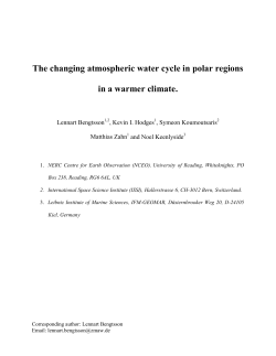 On the water balance of the Polar Regions