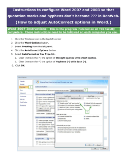 (How to adjust AutoCorrect options in Word.)
