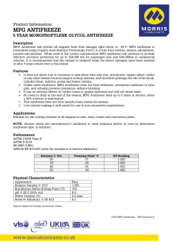 mpg antifreeze - Morris Lubricants