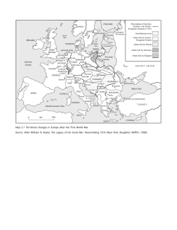 Map 2.1 Territorial changes in Europe after the First World War