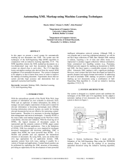 Automating XML Markup using Machine Learning Techniques