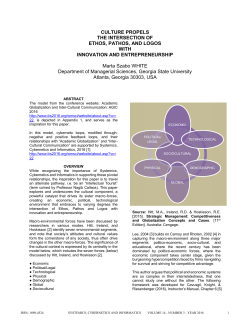 CULTURE PROPELS THE INTERSECTION OF ETHOS, PATHOS