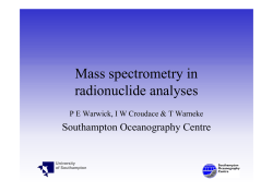 Mass spectrometry in radionuclide analyses