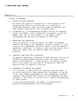 2 FUNCTIONS AND GRAPHS