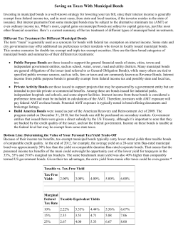 Saving on Taxes With Municipal Bonds