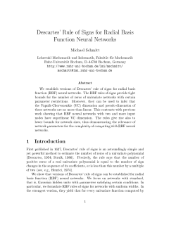 Descartes` Rule of Signs for Radial Basis