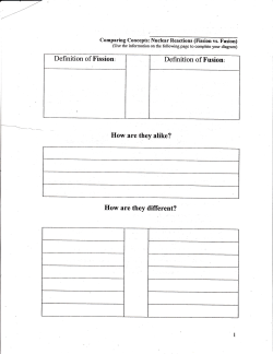 Fission vs. Fusion Graphic Organizer
