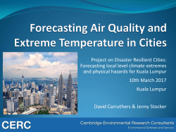 Forecasting Air Quality and Extreme Temperature in Cities