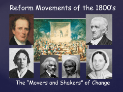 Reform Movements of the 1800`s