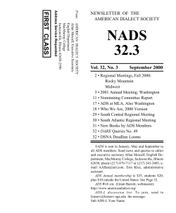 NADS 30.2 May 98 - American Dialect Society