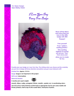 I Love Yarn Day Fancy Free Badge