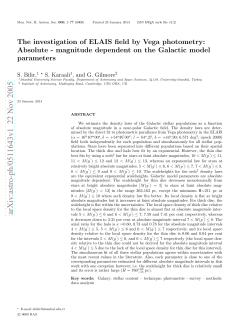 The investigation of ELAIS field by Vega photometry: Absolute