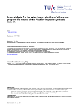 Iron catalysts for the selective production of ethene and propene by