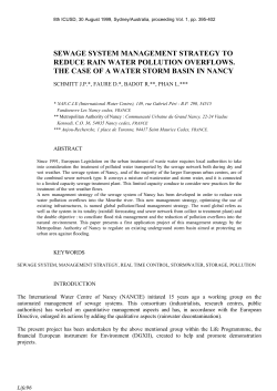 sewage system management strategy to reduce rain water