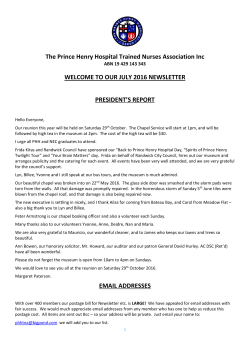 to see and our JULY 2016 NEWSLETTER