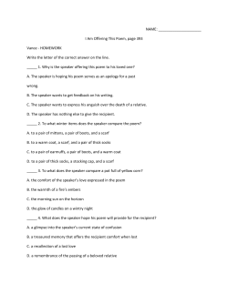 I Am Offering This Poem