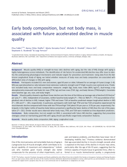 Early body composition, but not body mass, is associated with future